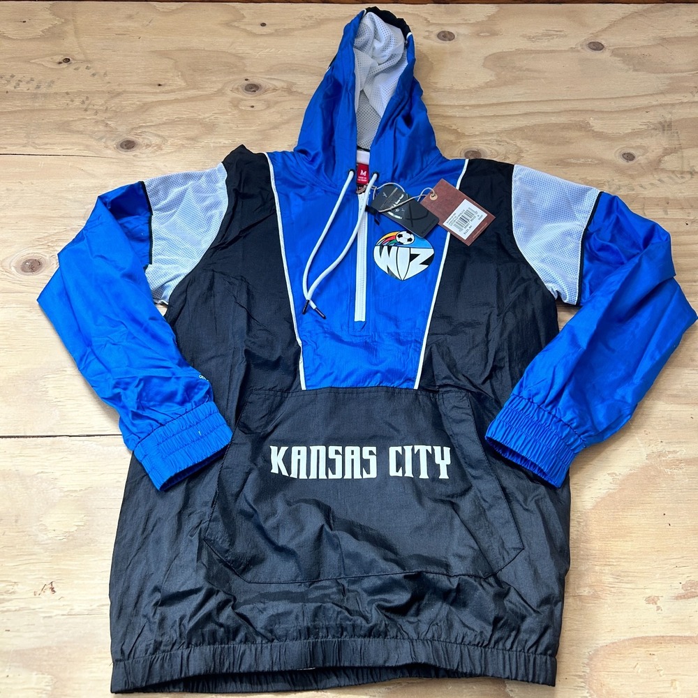 Mitchell & Ness Sporting Kansas City Wiz 1/2-Zip Windbreaker Jacket Men's Medium